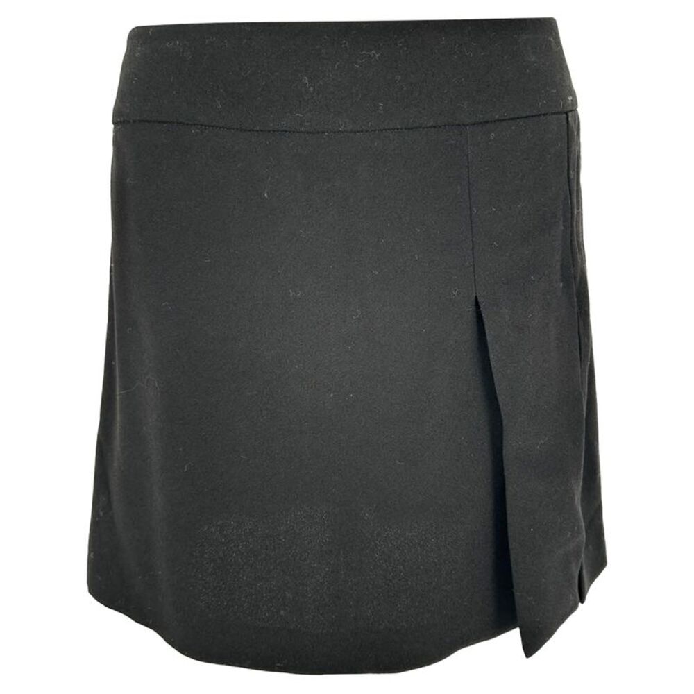 Joseph Half-Pleated Mini Skirt in Black Acetate